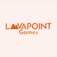 Lavapoint Games logo featuring stylized mountain peak design in orange and gray